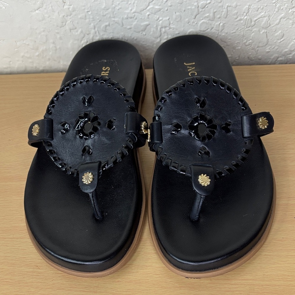 Jack Rogers Elegant footbed  Black Sandals